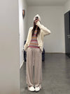 SWAYING 25 Fall/Winter Collection: Striped Wool Vest SW-SW25AW1T02C2S2-FEN Pink (SW25AW1T02C1S2)